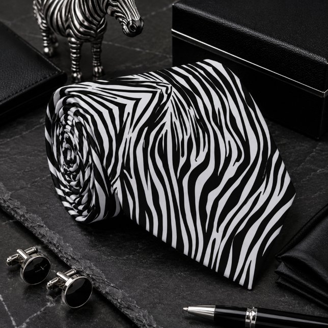 Klassisches Zebrawildtiermuster Krawatte (Von Creator hochgeladen)