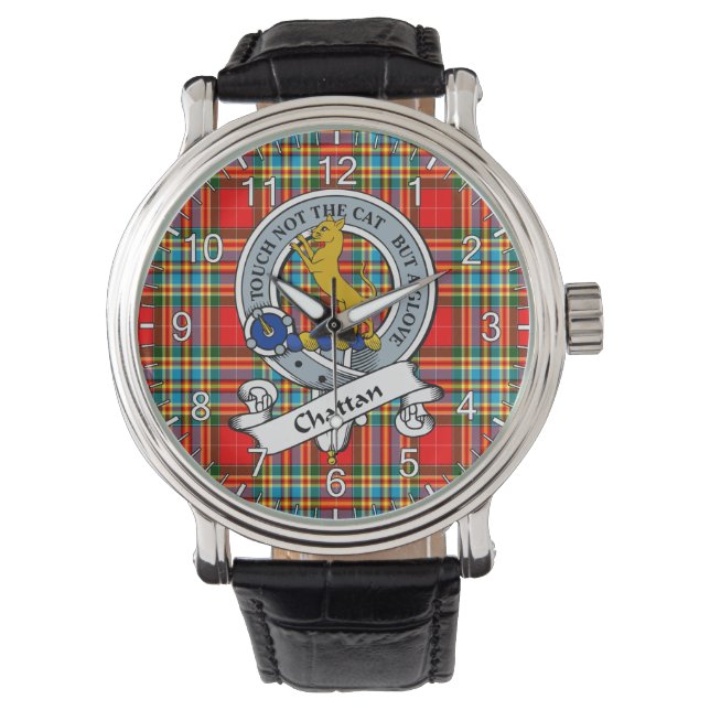 Klassisches Zeitloses Clan Chattan Modernes Abzeic Armbanduhr (Vorderseite)