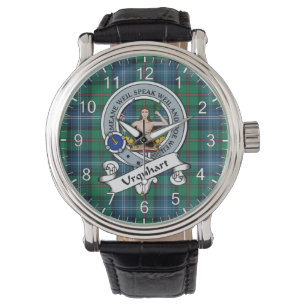 Klassisches Zeitloses Clan Urquhart Altes Abzeiche Armbanduhr