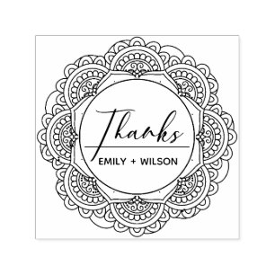 KLASSY VERZIERT MANDALA CUSTOM SCRIPT DANKS WEDEN PERMASTEMPEL