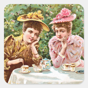 Klatsch Quadratischer Aufkleber