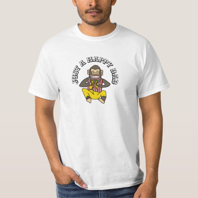 Klatschen von Vintagem Affenspielzeug T-Shirt (Vorderseite)