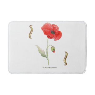 Klatschmohn Badematte