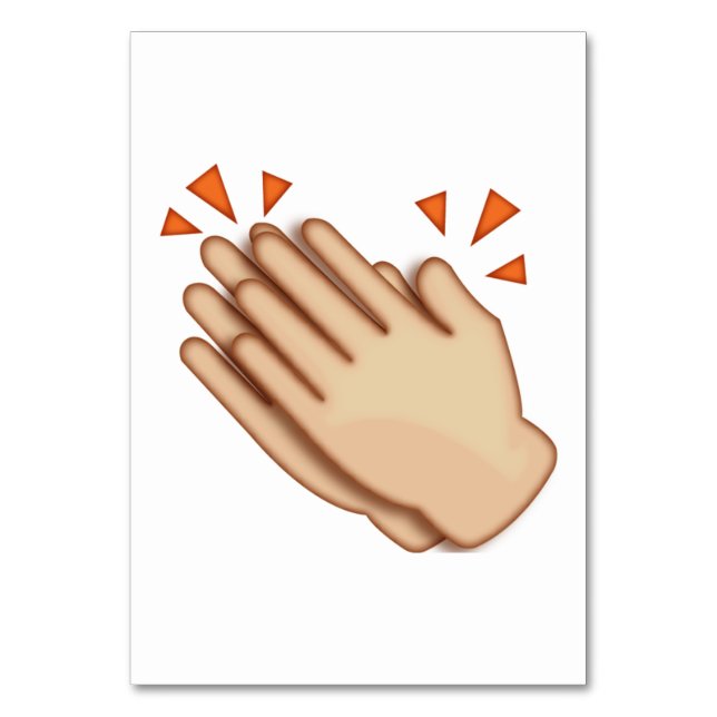 Klattern von Händen - Emoji Tischnummer (Vorderseite)