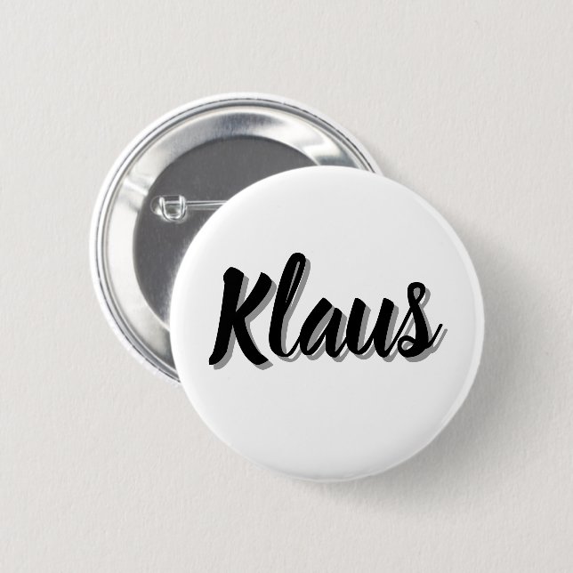 Klaus Mens Name, Button (Vorne & Hinten)