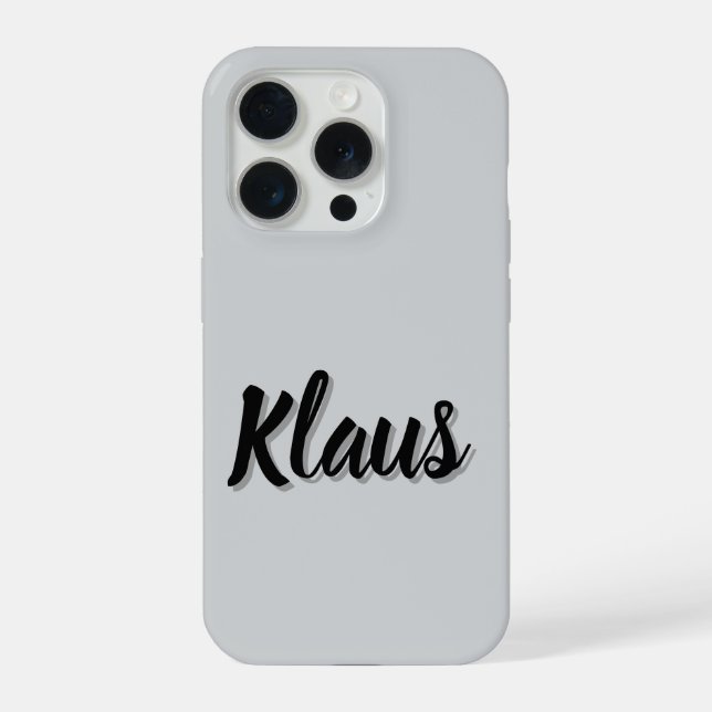 Klaus Mens Name, iPhone 15 Pro Hülle (Rückseite)