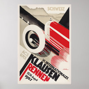 Klausenrennen Schweiz Vintage Poster Individuelle 