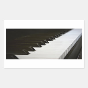 Klavier befestigt Aufkleber (Rechteck)
