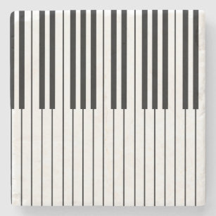 Klavier befestigt das weiße und schwarze Elfenbein Steinuntersetzer
