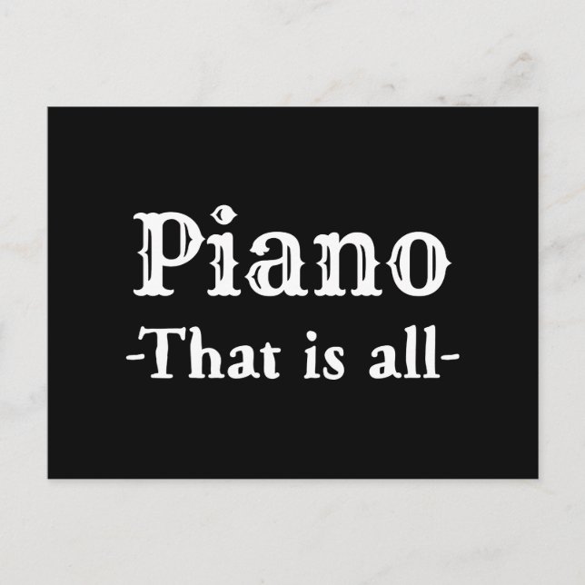 Klavier, das alles lustige Musik Postkarte (Vorderseite)