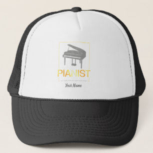 Klavier, das Geboren Pianist für Musiker ist Truckerkappe
