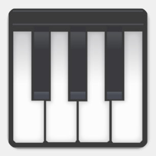 Klavier Emoji Quadratischer Aufkleber