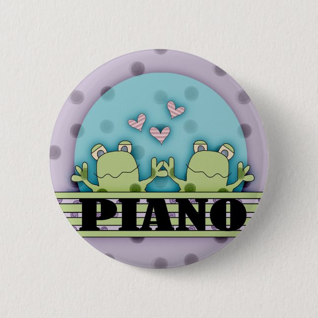 Klavier-Frosch-Knopf Button (Vorderseite)