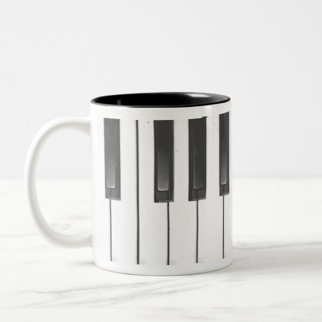 Klavier-Kaffeetasse Zweifarbige Tasse (Links)
