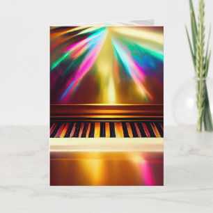 Klavier, Keyboard-Grußkarte Karte