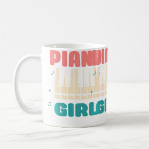 Klavier Mädchen Klavierspieler Jazz Instrument Mus Kaffeetasse