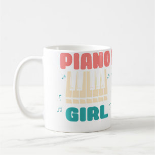Klavier Mädchen Klavierspieler Jazz Instrument Mus Kaffeetasse