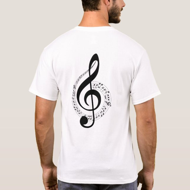 Klavier Mädchen  T-Shirt (Rückseite)