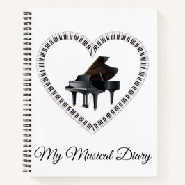 Klavier-Musical-Diary-Notebook Notizbuch