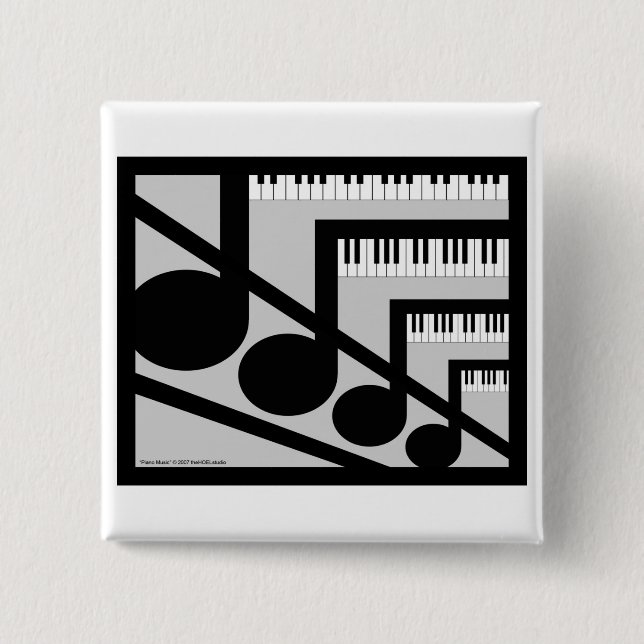 Klavier-Musik-Knopf Button (Vorderseite)