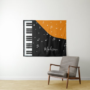 Klavier-Musik-Nametapisserie Wandteppich