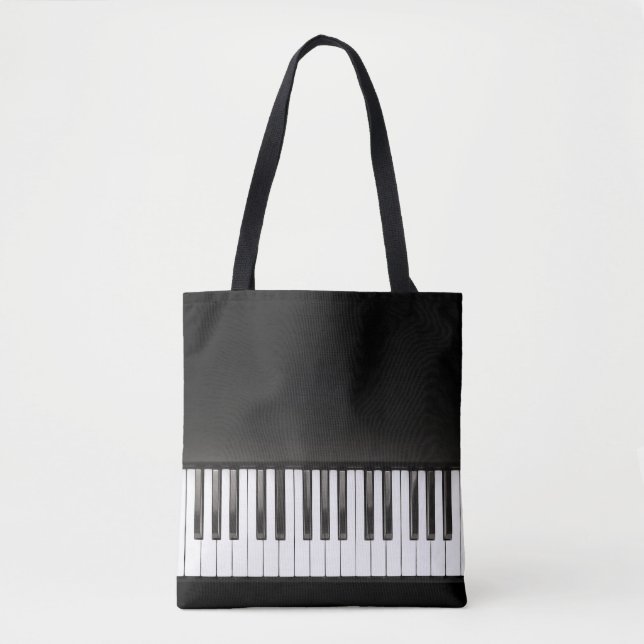 Klavier-Musik Schwarzweiss Tasche (Vorderseite)