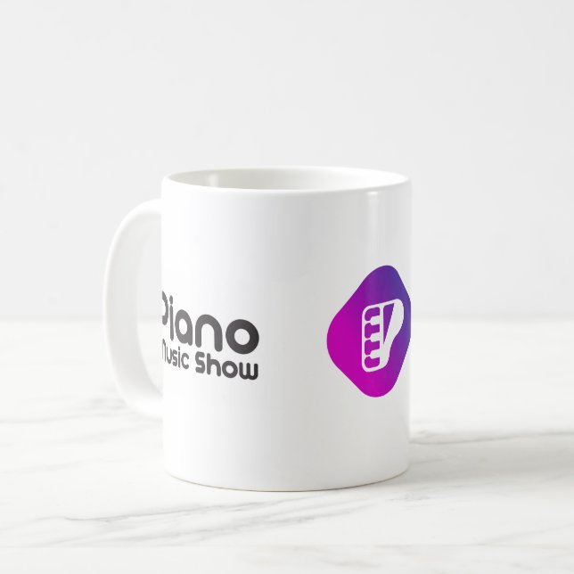 Klavier-Musik-Showkaffee-Tasse Kaffeetasse (Vorderseite Links)
