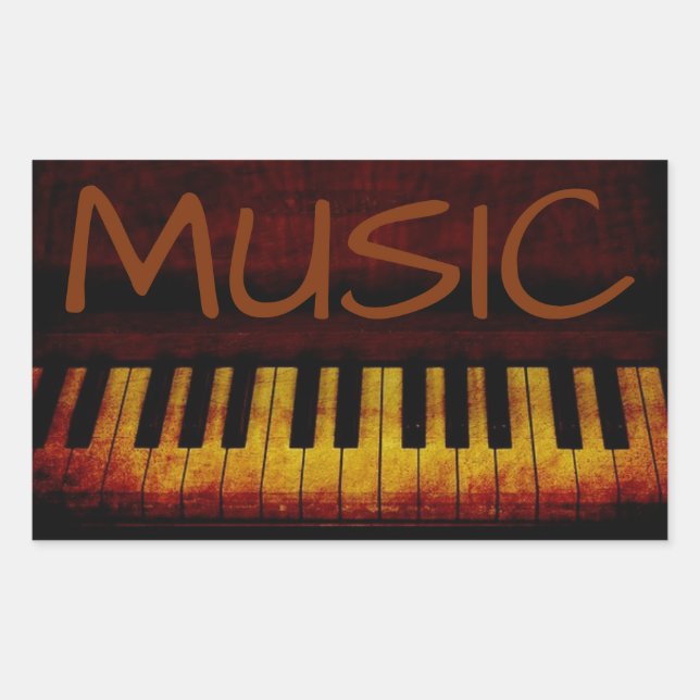 Klavier, Musik, Sticker (Vorderseite)