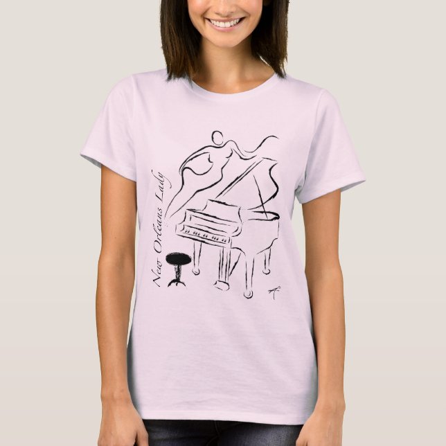 Klavier New- Orleansdamen-T. T-Shirt (Vorderseite)