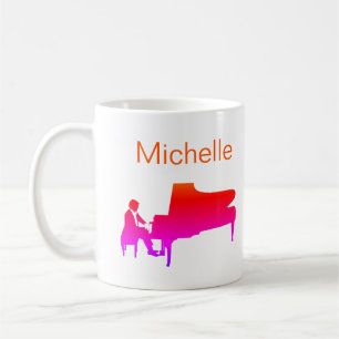 Klavier Notenschrift Name Schwarz Weiß Kaffee M Kaffeetasse
