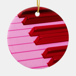 Klavier-oder Organ-Schlüssel-Weihnachtsverzierung Keramik Ornament