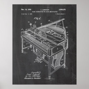 Klavier-Patent Poster
