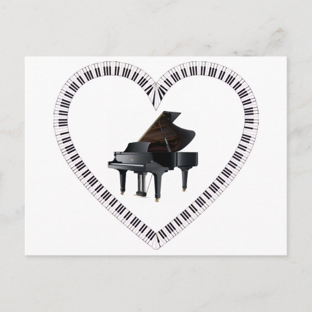 Klavier Postkarte (Vorderseite)