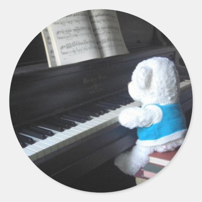 Klavier Runder Aufkleber (Vorderseite)