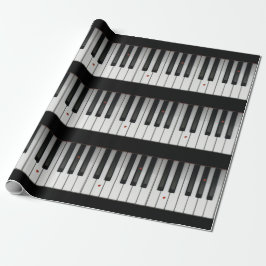 Klavier-Schlüssel mit Marienkäfern Geschenkpapier