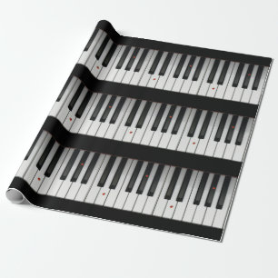Klavier-Schlüssel mit Marienkäfern Geschenkpapier