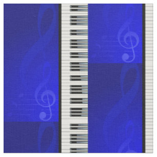 Klavier-Schlüssel mit musikalischen Anmerkungen Stoff