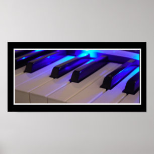 Klavier-Schlüssel Poster