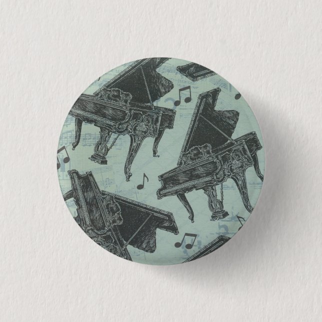 Klavier-Schlüsselmusik-Knopf Button (Vorderseite)