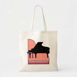 Klavier schwarze Sillouette rosa Draufsicht Tragetasche