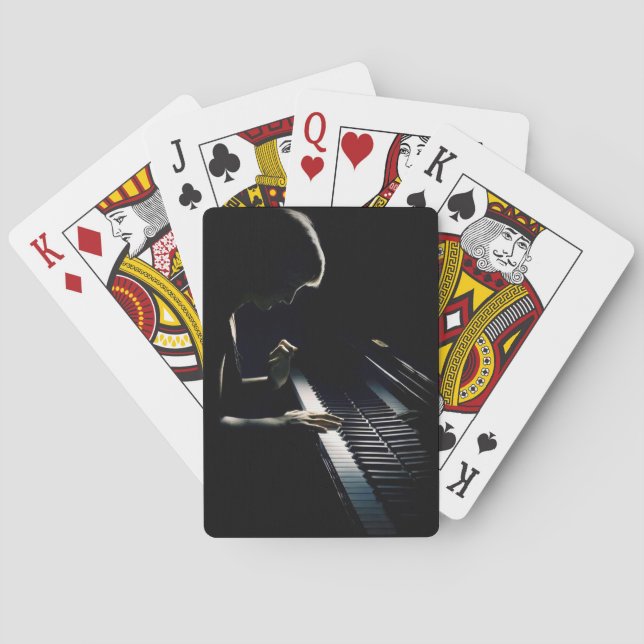 Klavier spielen spielkarten (Rückseite)