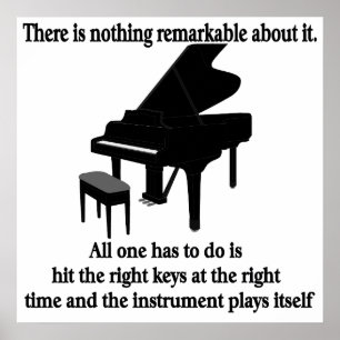 Klavier-Spieler-Plakat-Pianist-Musiker Poster