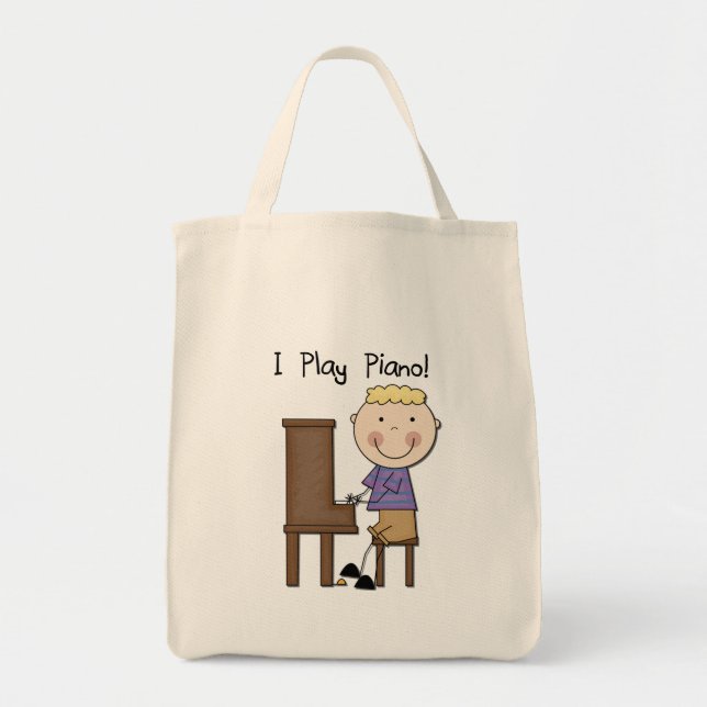 Klavier-Spieler-T-Shirts und Geschenke Tragetasche (Vorne)