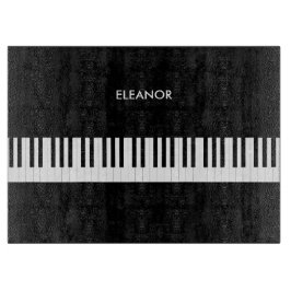 Klavier spielt Musikinstrument mit der Tastatur Schneidebrett