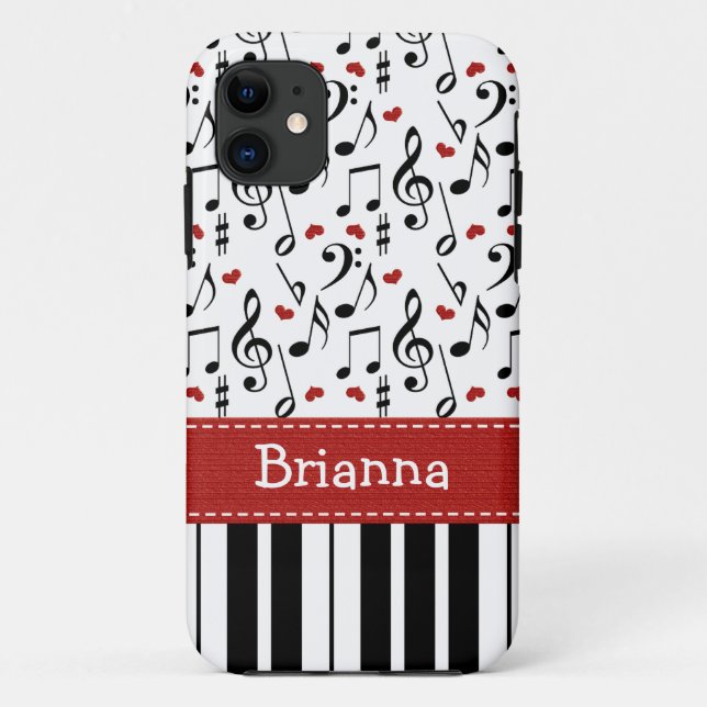 Klavier-Tastatur Case-Mate iPhone Hülle (Rückseite)