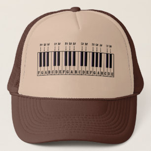 Klavier-Tastatur-Diagramm Truckerkappe