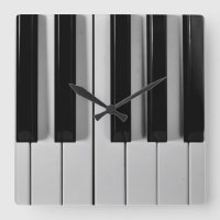 Klavier-Tastatur-Gewohnheits-Wanduhr