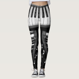 Klavier-Tastatur-Leggings Leggings