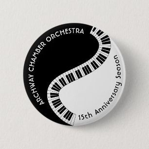 Klavier-Tastatur-Musiklehrer-Schulorchester  Button