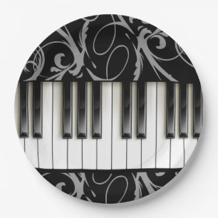 Klavier-Tastatur Pappteller